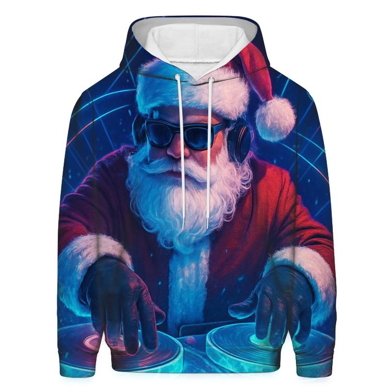 Santa DJ Frostwave Turntable Night hoodie trends