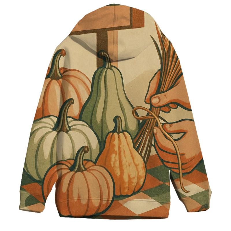 Market Day Pumpkin Quilt Still Life hoodie styles