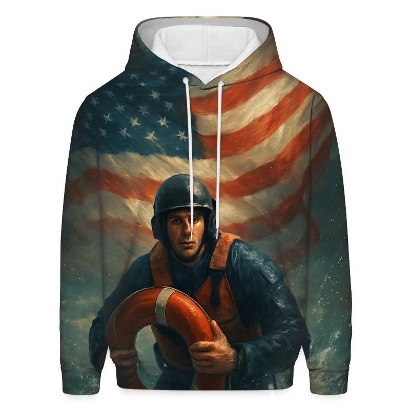 Coast Guard Dawn Rescue Banner lightweight hoodies