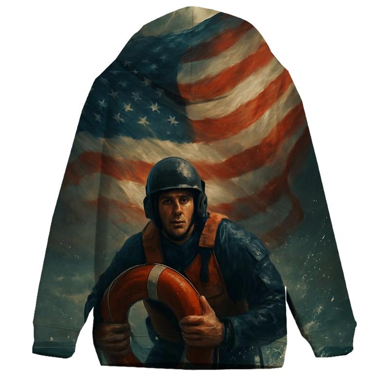 Coast Guard Dawn Rescue Banner lightweight hoodies