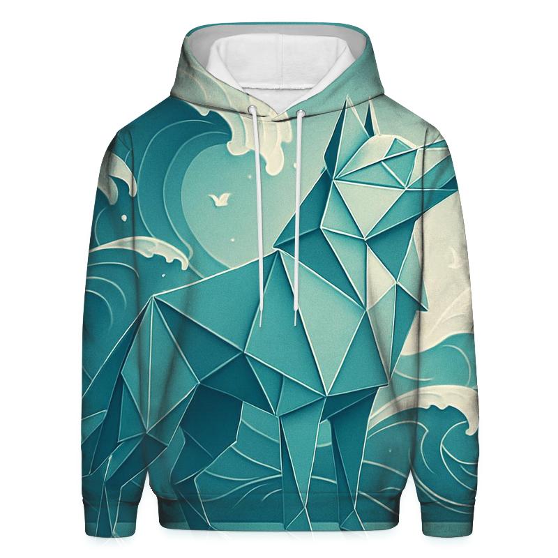 Origami Tide Wolf lightweight hoodies
