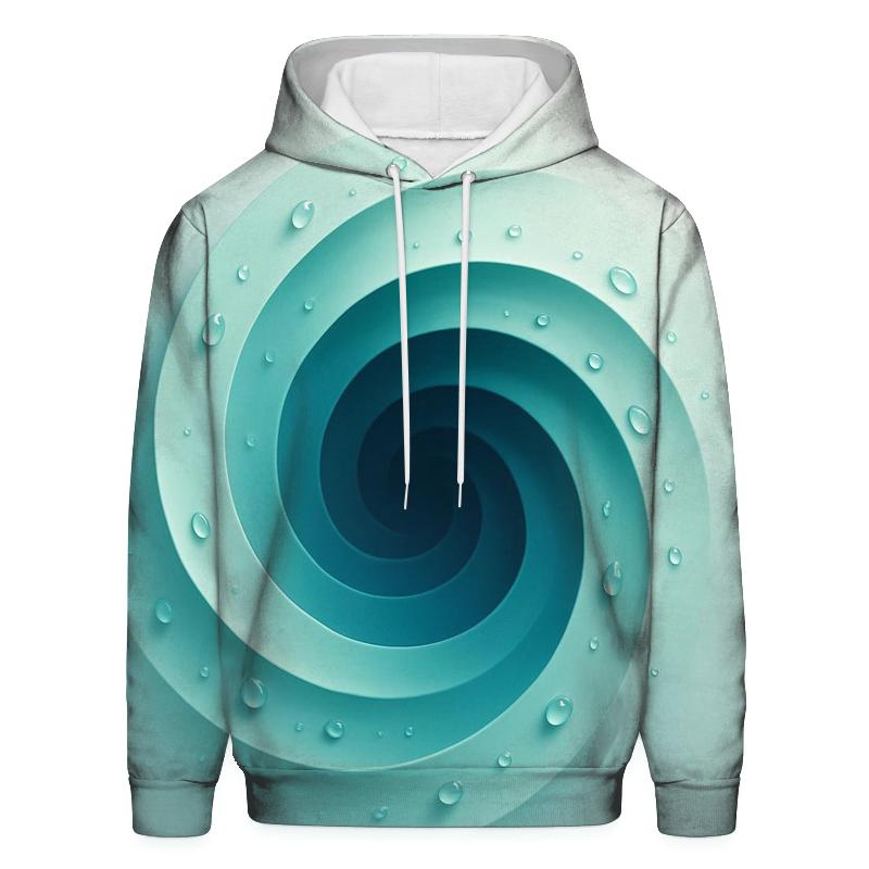 Teal Vortex Garden hoodies fashion