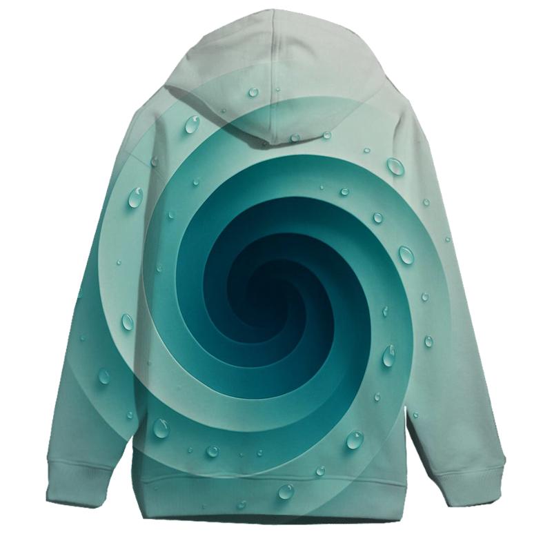 Teal Vortex Garden hoodies fashion