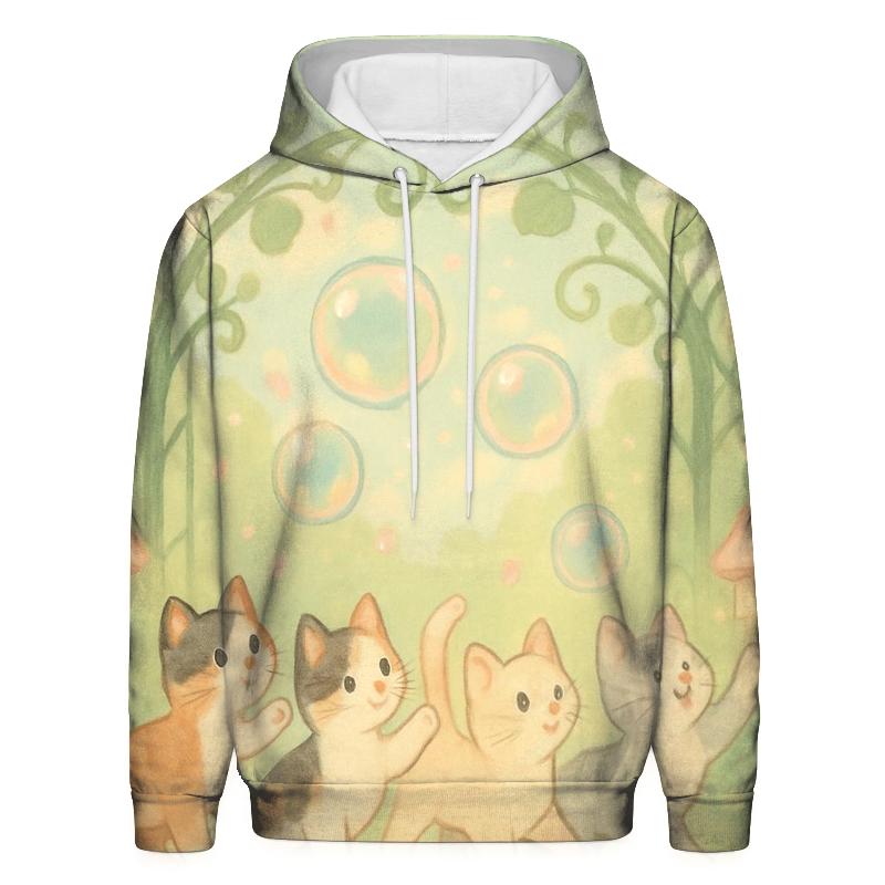 Garden Gate Bubble Parade Cats heavyweight hoodies