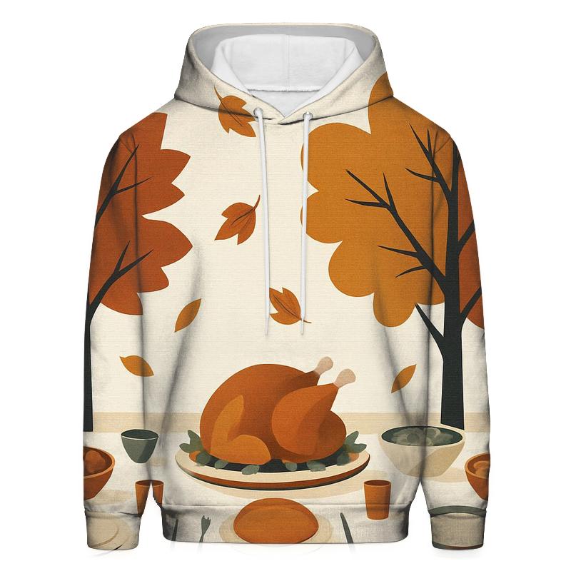 Sunlit Leaves Over The Feast Table pullover hoodies