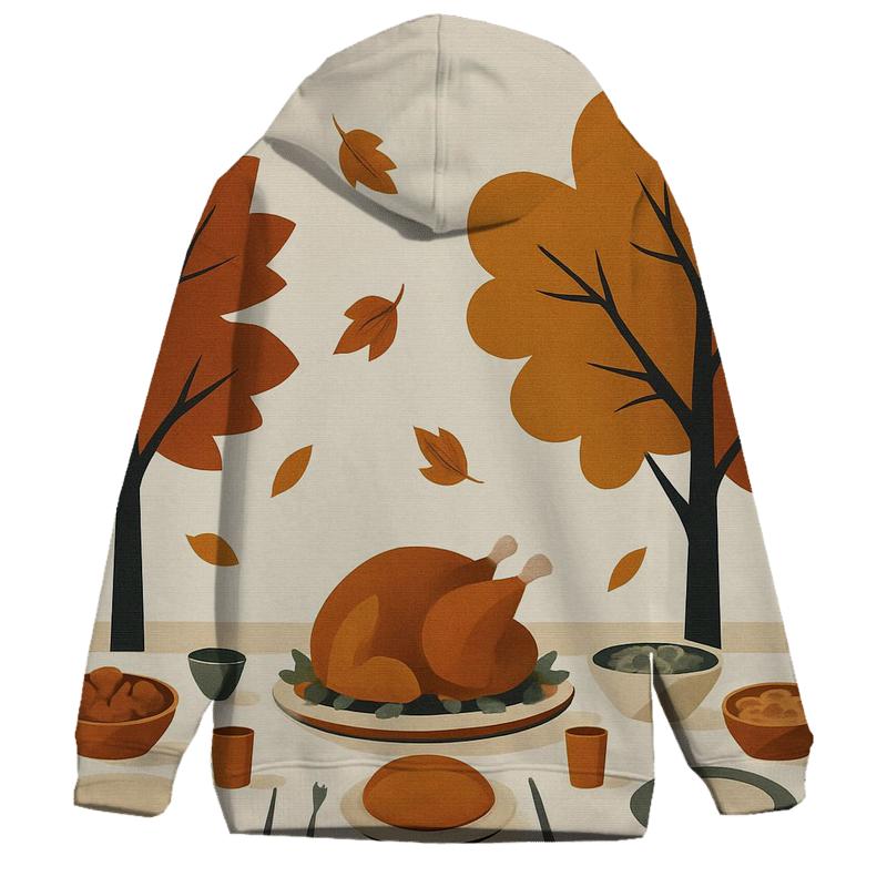 Sunlit Leaves Over The Feast Table pullover hoodies