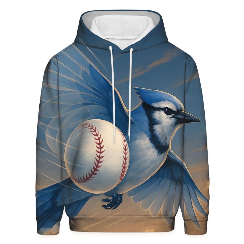 Winged Fastball In Blue Jays Flight graphic hoodies