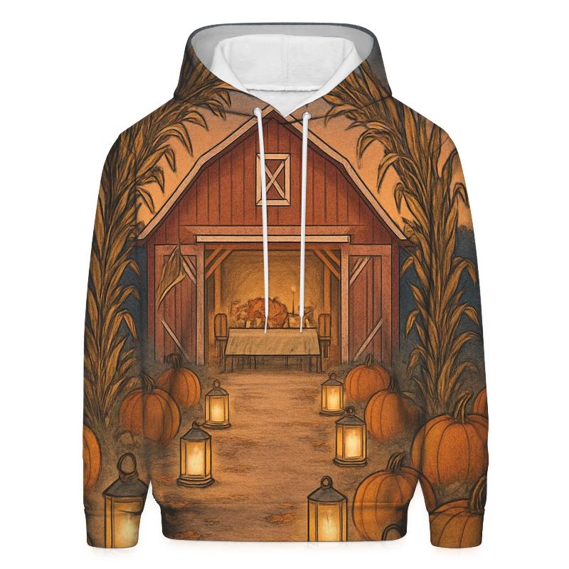 Lantern Path To The Barn Feast heavyweight hoodies