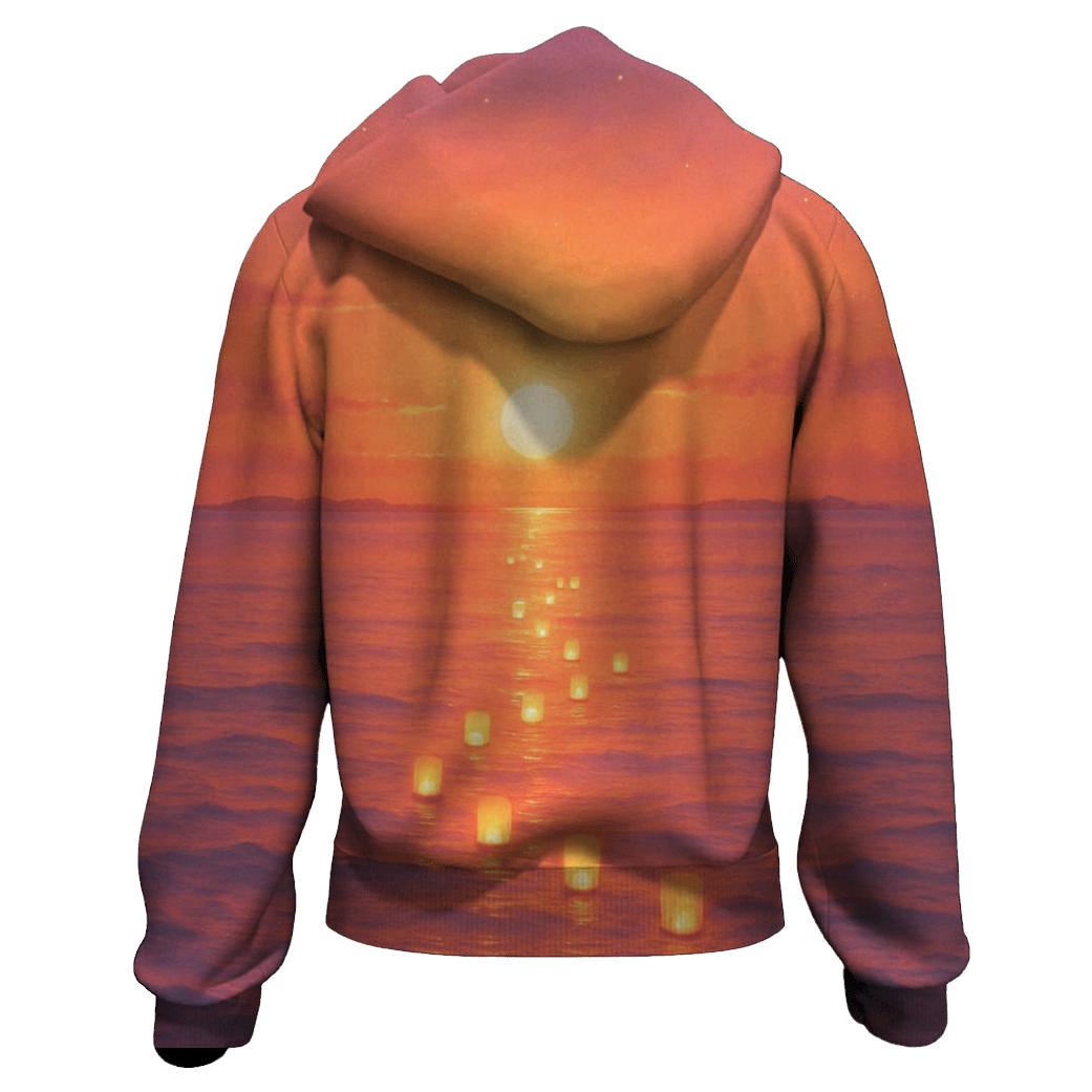 Lantern Reef Sundown graphic hoodies