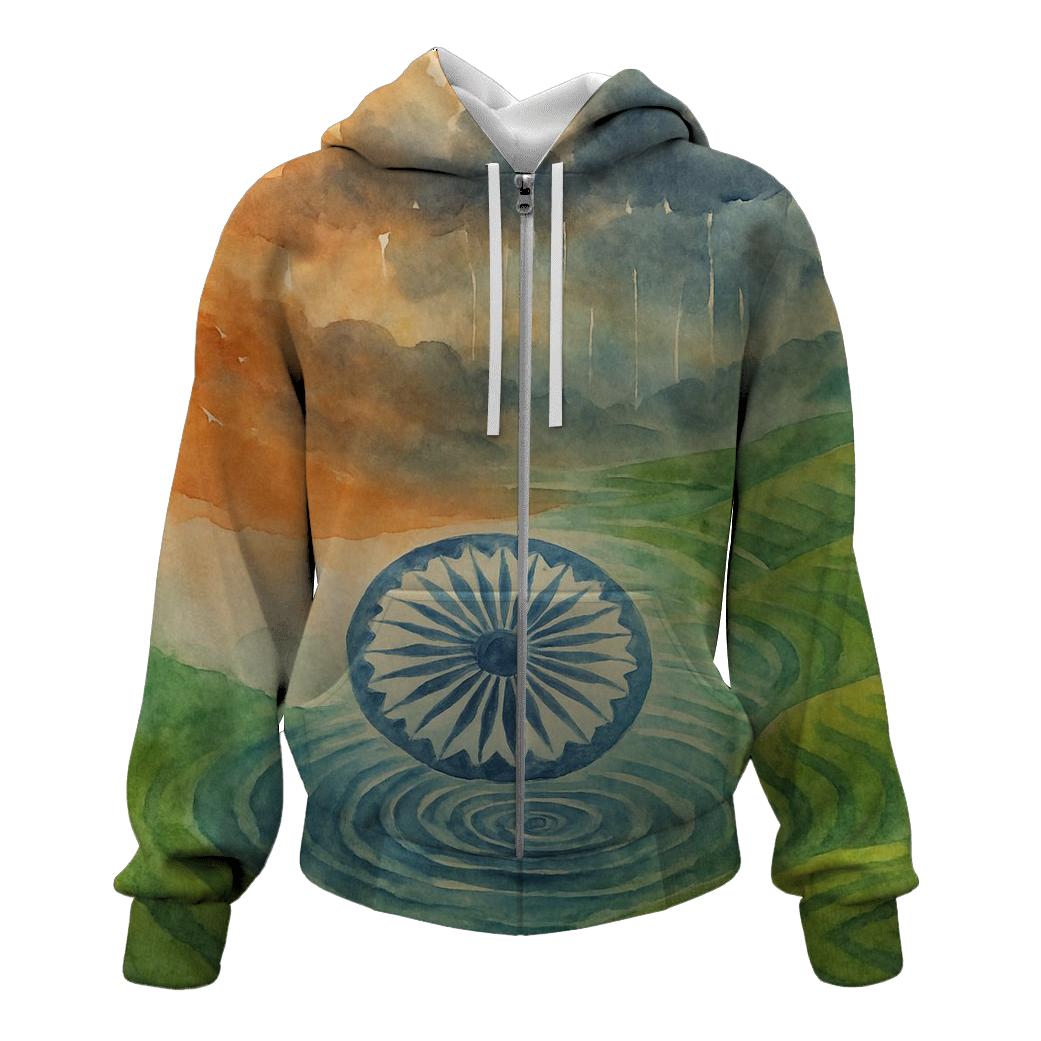 Saffron Monsoon India printed hoodies