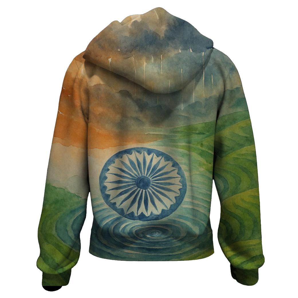Saffron Monsoon India printed hoodies