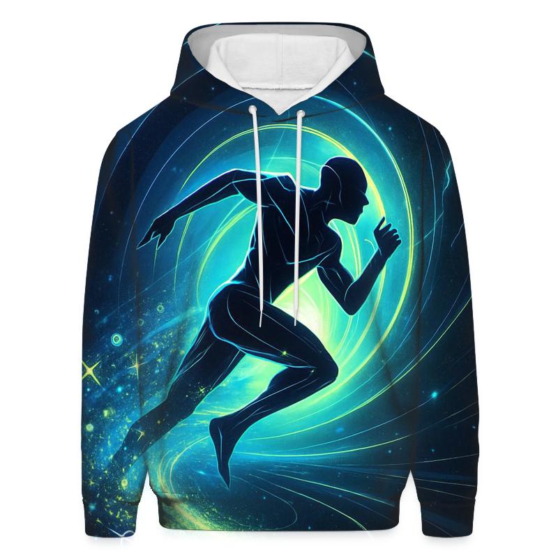 Neutrino Runner Through The Nebula Tunnel heavyweight hoodies