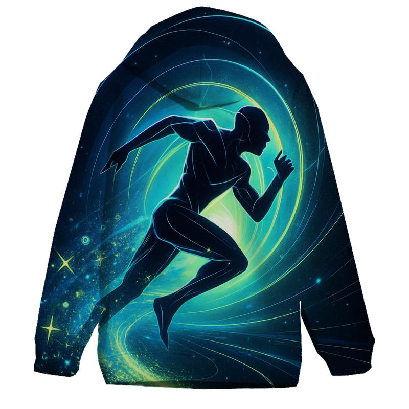 Neutrino Runner Through The Nebula Tunnel heavyweight hoodies