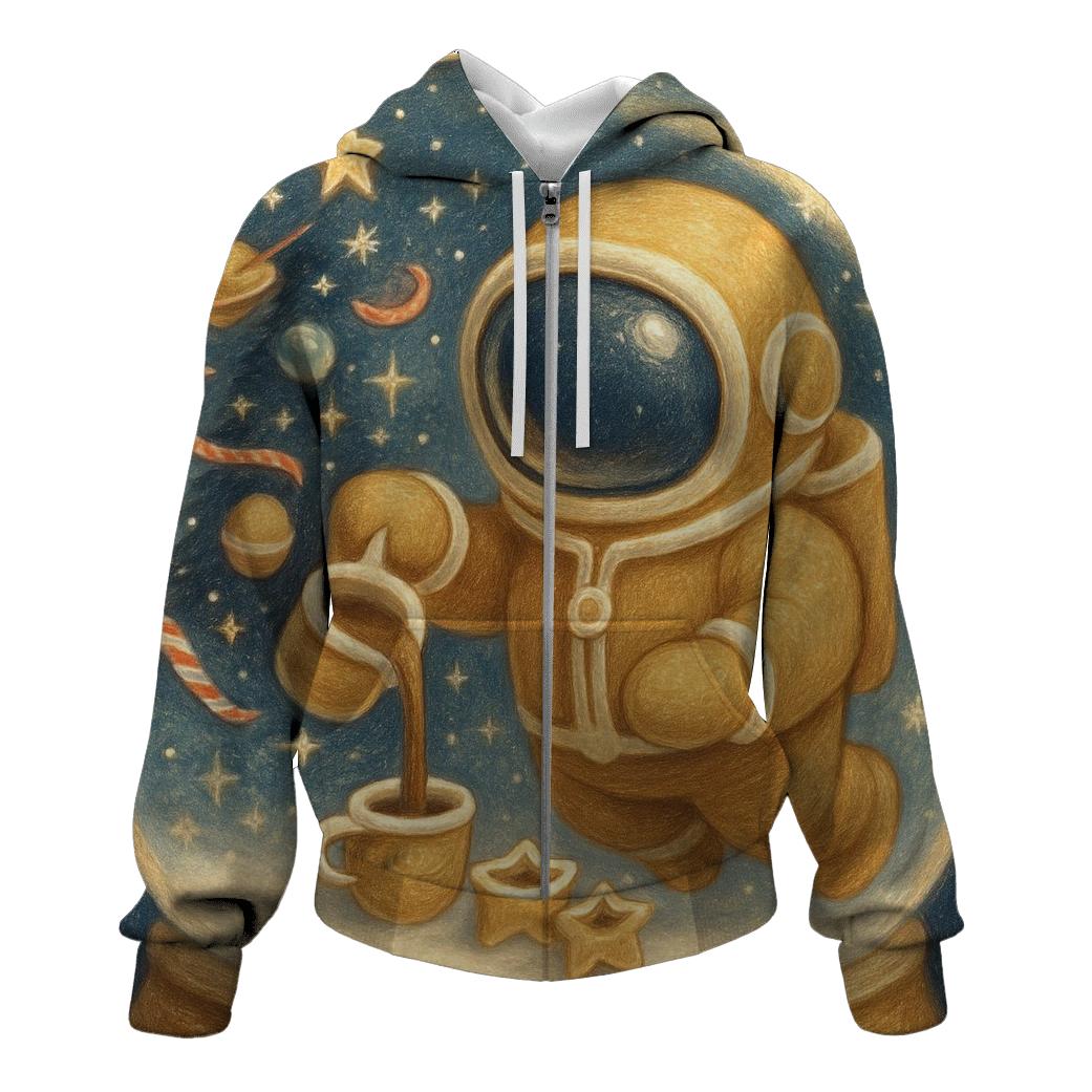 Gingerbread Astronaut Tea Party designer hoodies