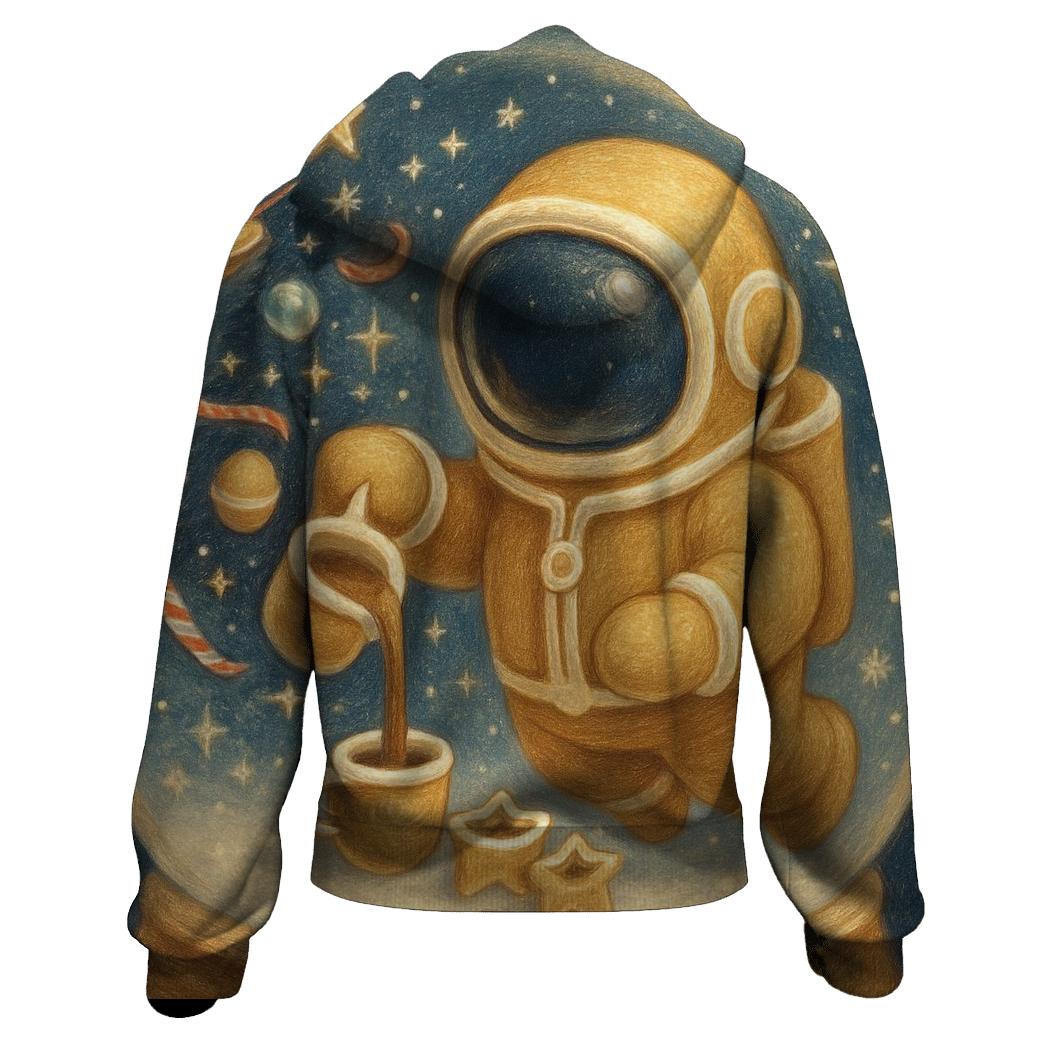 Gingerbread Astronaut Tea Party designer hoodies
