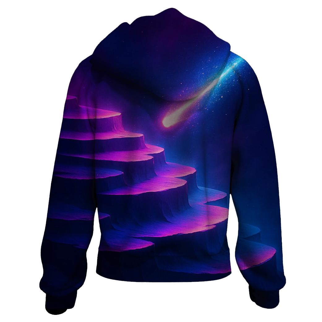 Neon Comet Terraces zip-up hoodies