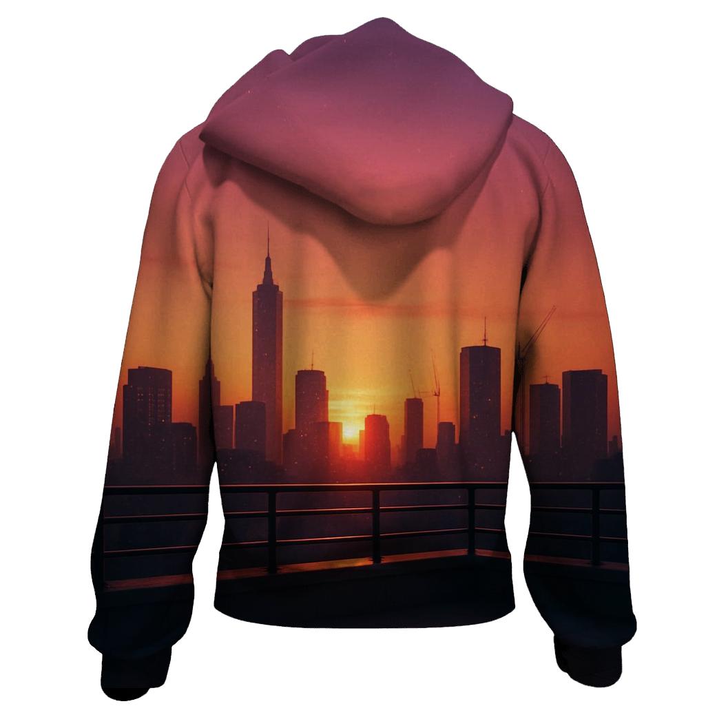 Skyline Afterglow Terrace zip-up hoodies