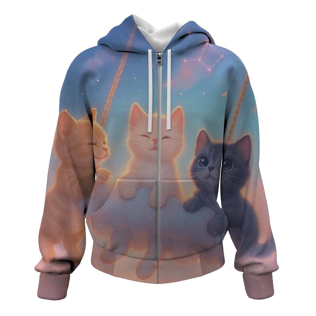 Cloud Swing Starwatch Kittens hoodies fashion
