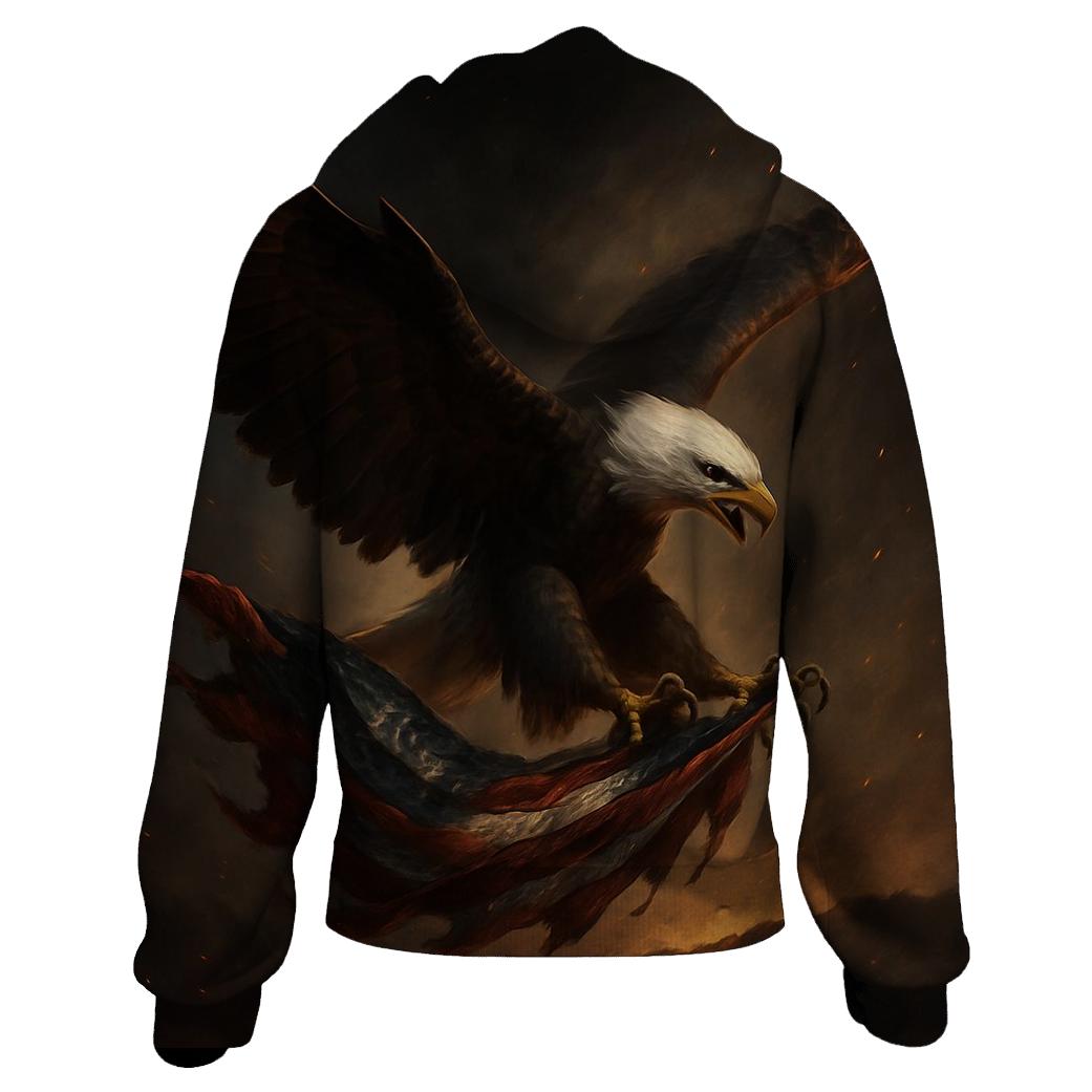 Eagle Of Steel Above Ember Flag pullover hoodies