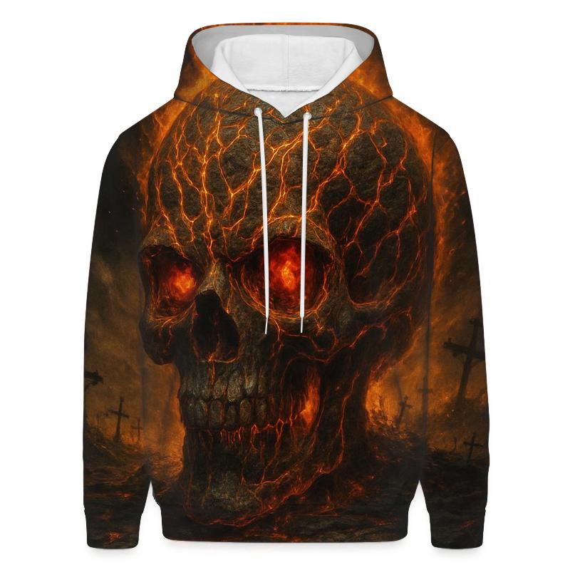 Lava Veins Skull Sentinel pullover hoodies