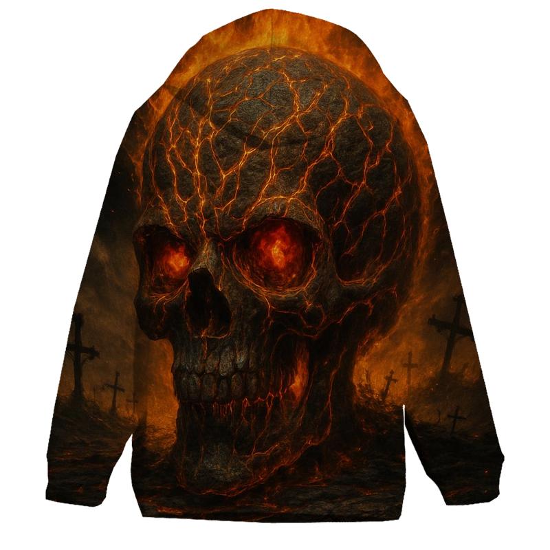 Lava Veins Skull Sentinel pullover hoodies