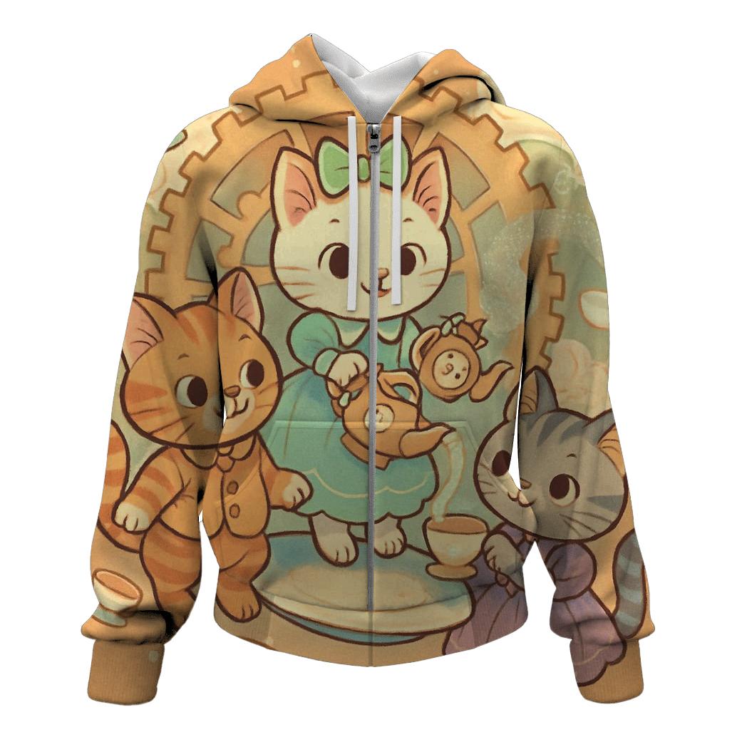 Clockwork Tea Party Kittens hoodie styles