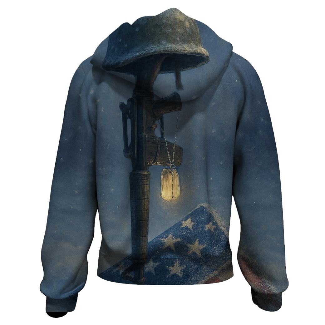 Memorial Lantern In Flag Frost premium hoodies