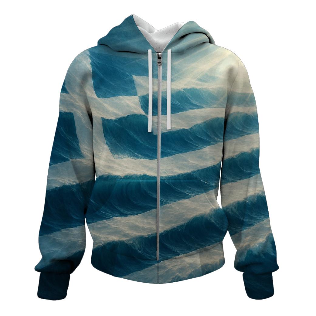 Ocean Fold Greece graphic hoodies