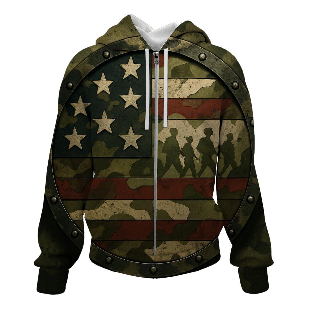 Camouflage Constellation Shield designer hoodies