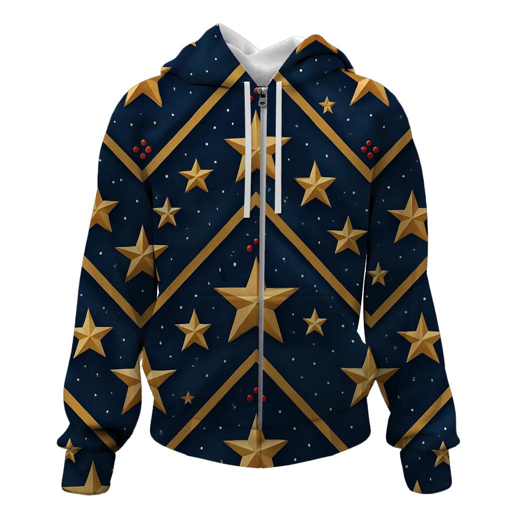 Gold Star Chevron On Navy Blue Background hoodies fashion