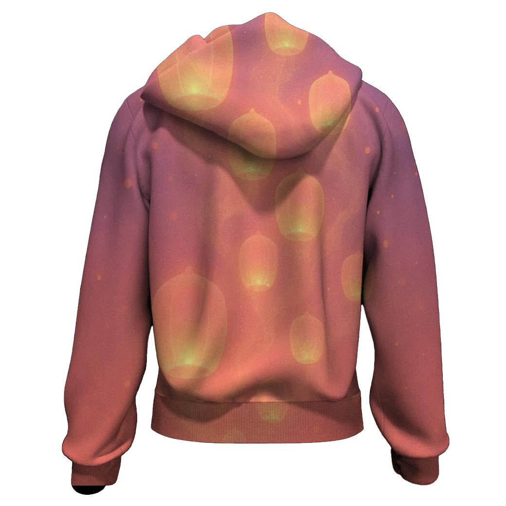 Coral Cloud Lanterns lightweight hoodies