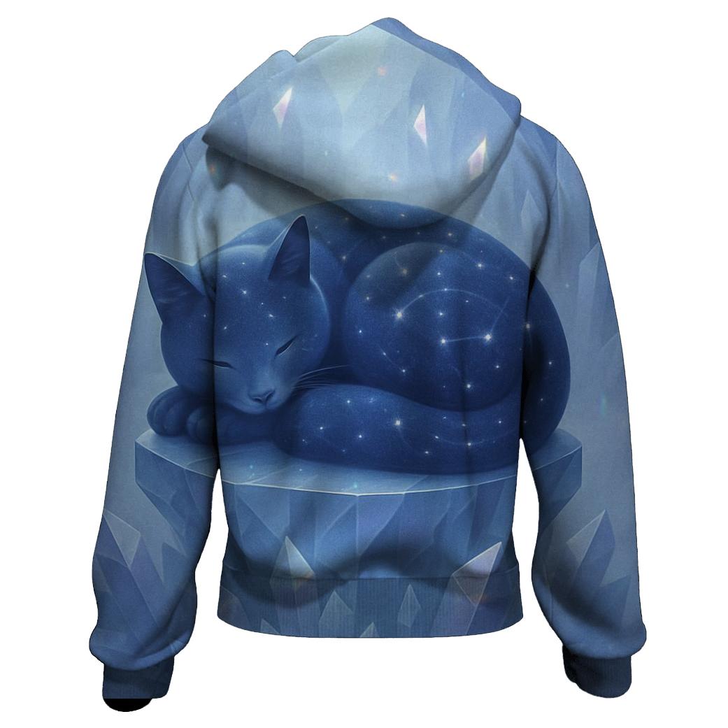 Crystal Cave Dreamer Cat printed hoodies
