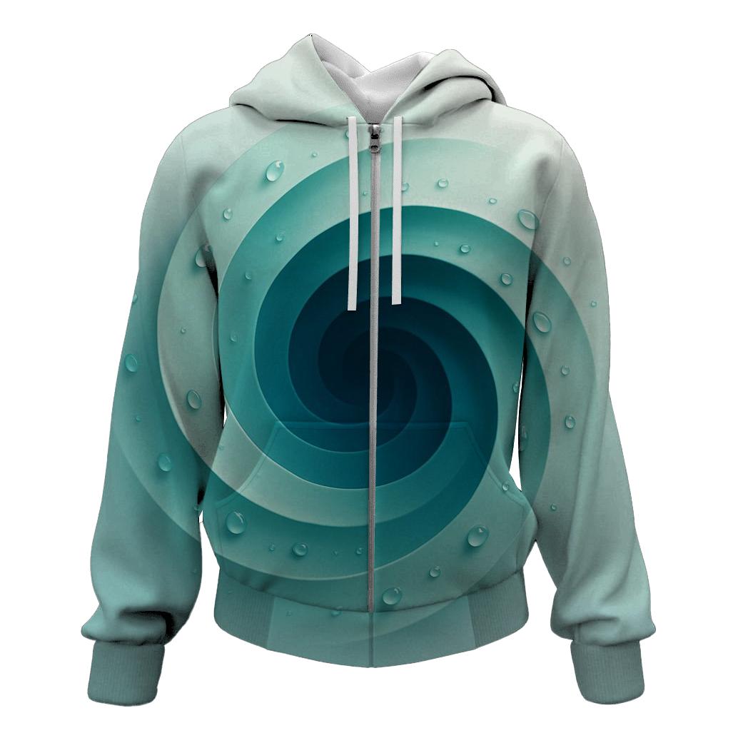 Teal Vortex Garden custom hoodies