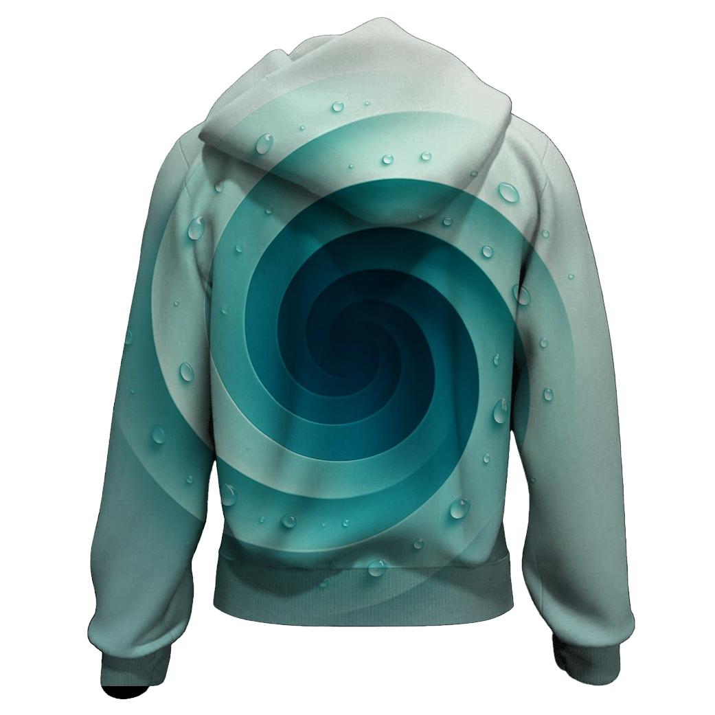 Teal Vortex Garden custom hoodies