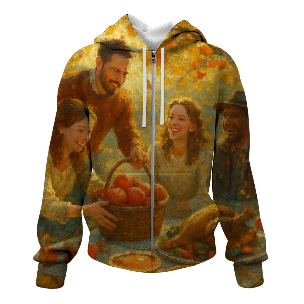 Golden Orchard Gratitude Gathering graphic hoodies
