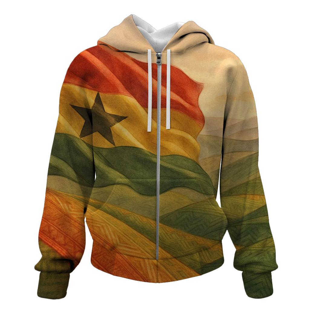Kente Dawn Ghana heavyweight hoodies