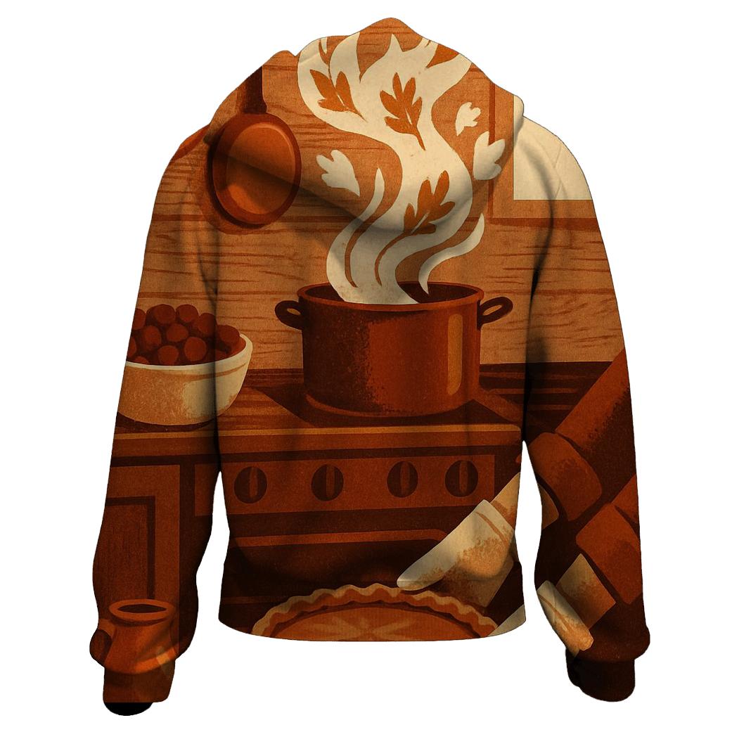 Thankful Kitchen Steam Glow graphic hoodies