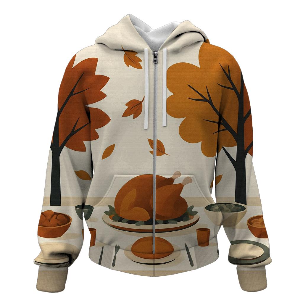 Sunlit Leaves Over The Feast Table graphic hoodies