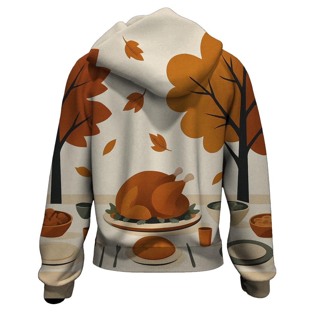Sunlit Leaves Over The Feast Table graphic hoodies