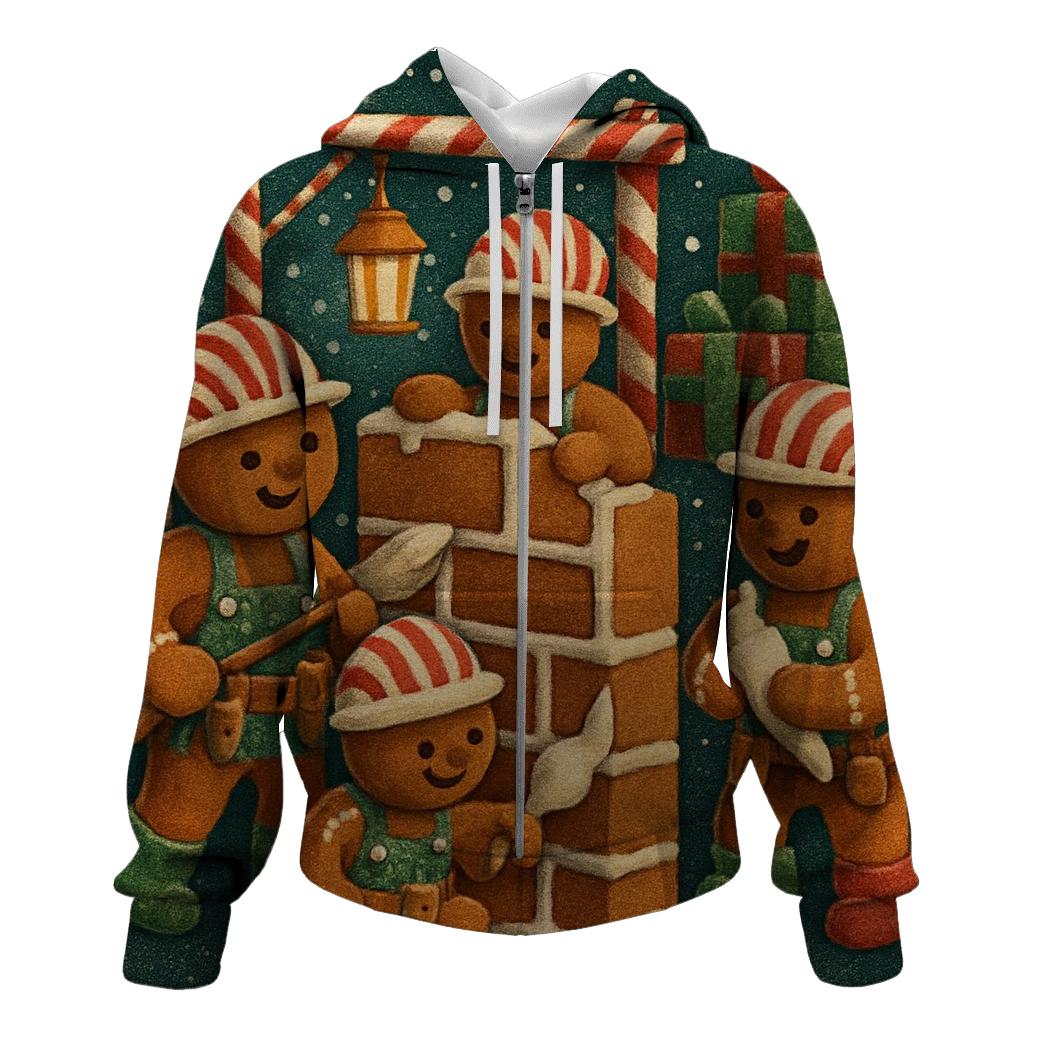 Gingerbread House Construction Crew graphic hoodies