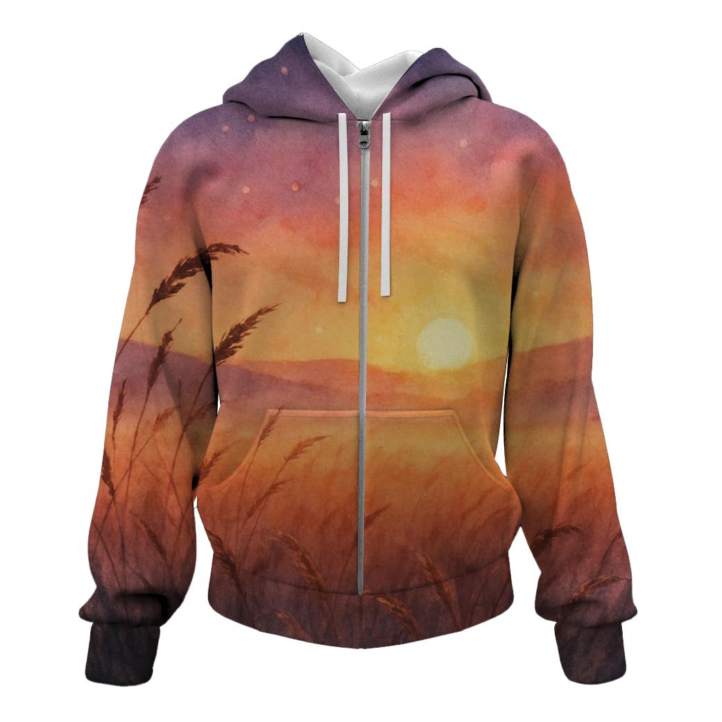 Meadow Haze Sunfall graphic hoodies