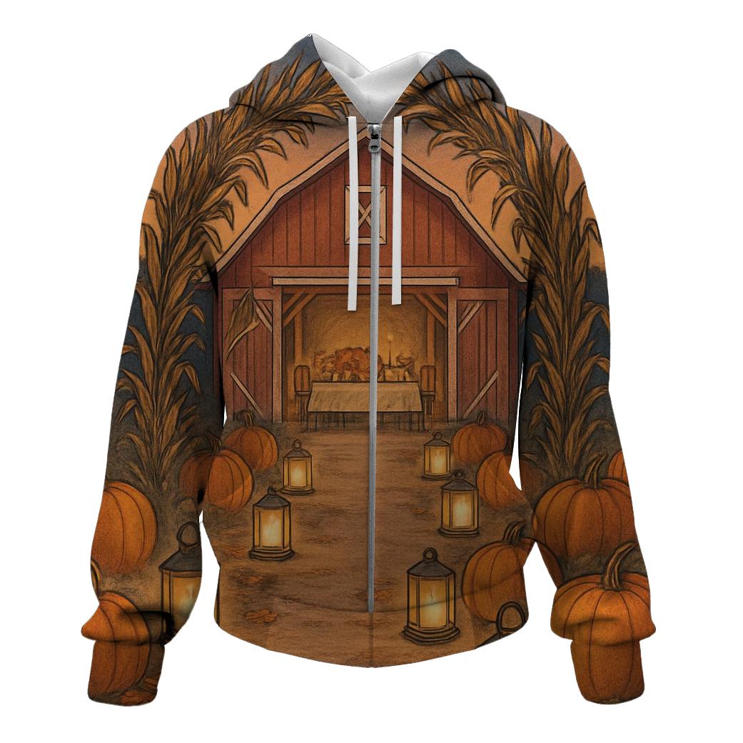 Lantern Path To The Barn Feast lightweight hoodies