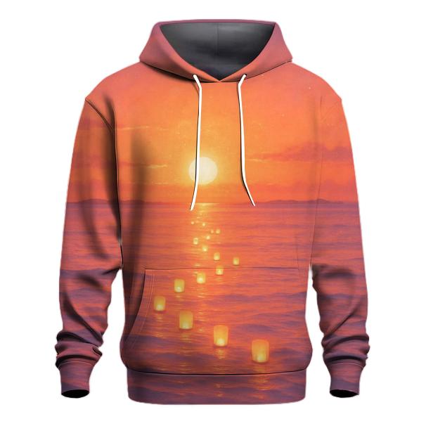 Lantern Reef Sundown graphic hoodies