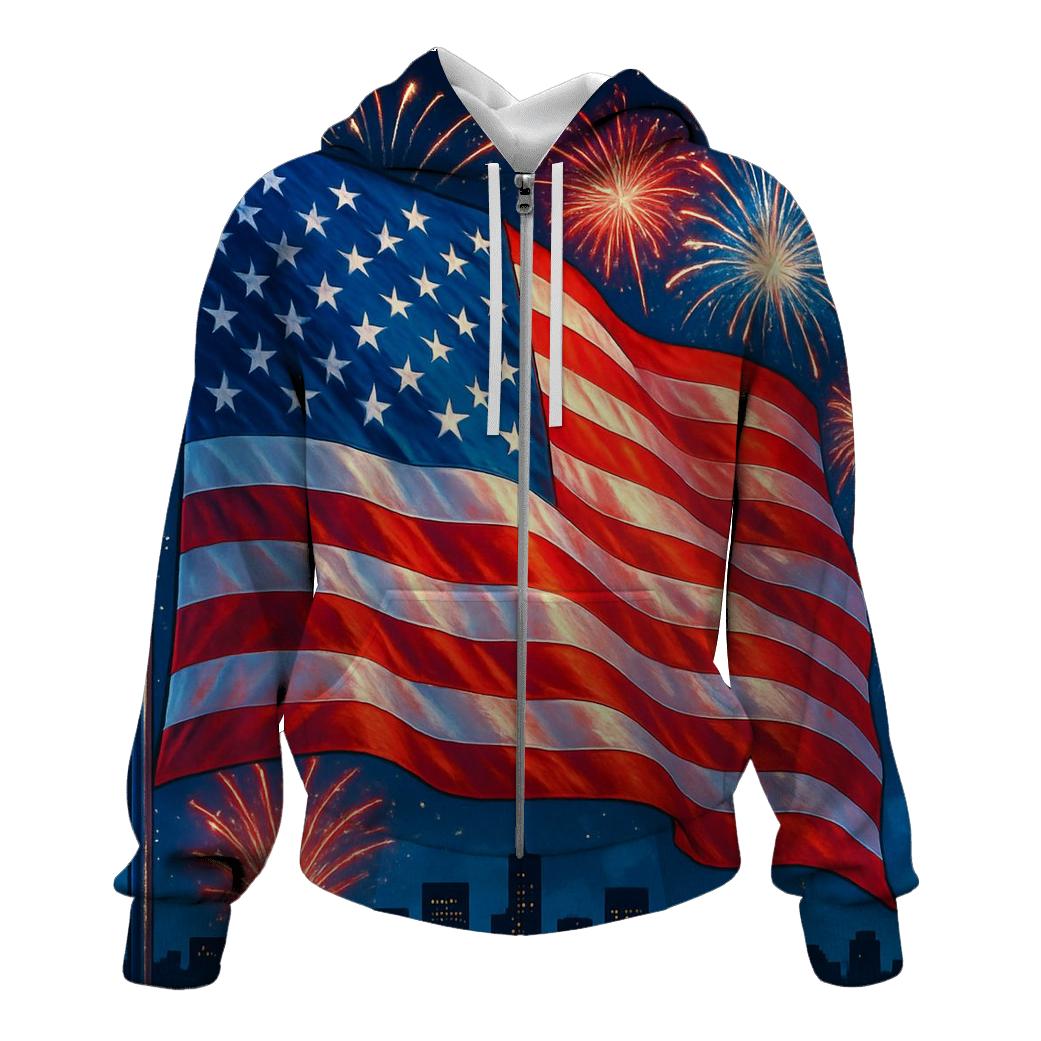Firework Skyline Flagburst hoodie trends