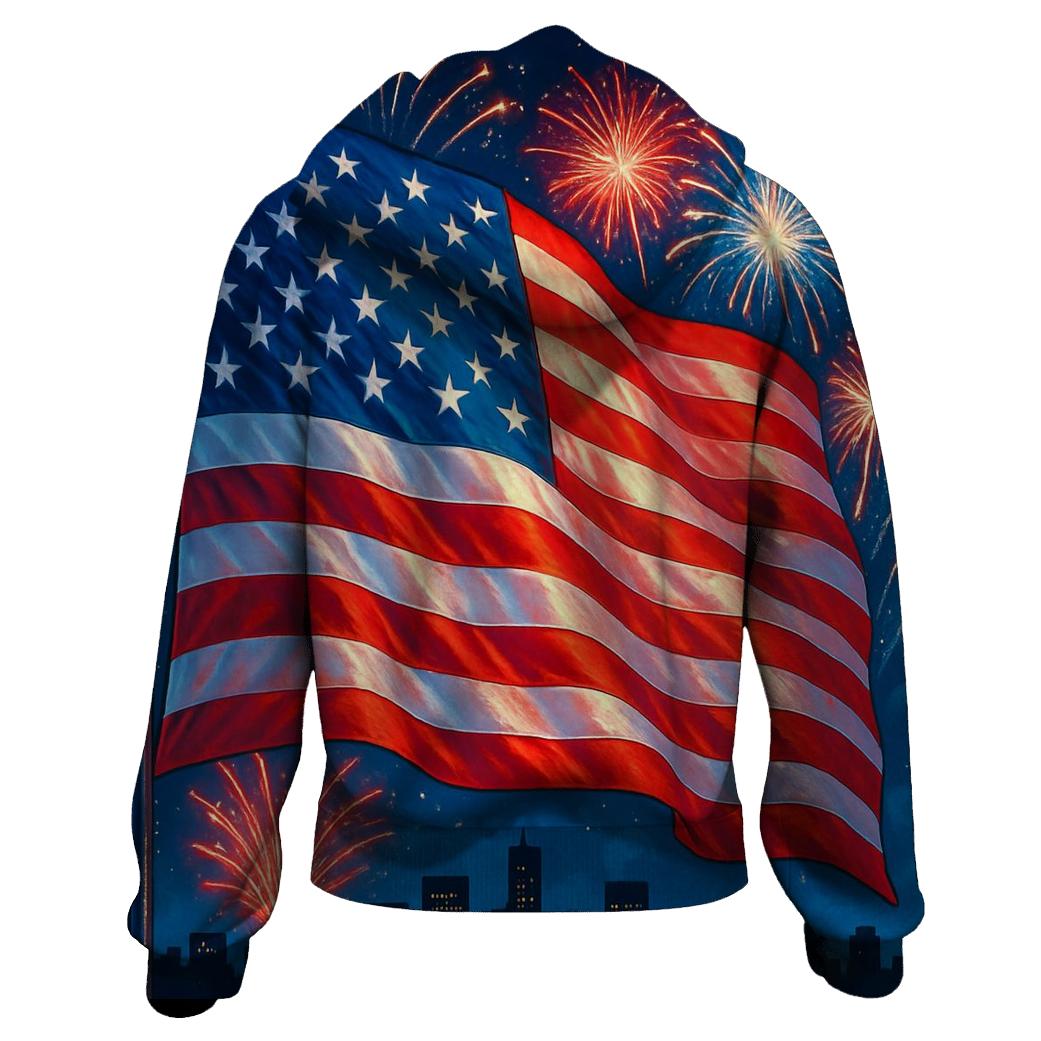 Firework Skyline Flagburst hoodie trends