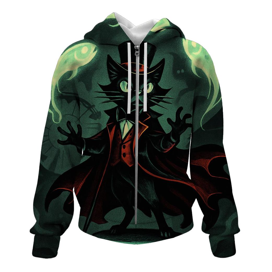 Haunted Carnival Ringmaster Cat hoodie styles