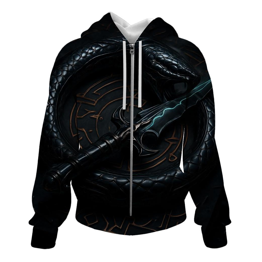 Obsidian Serpent Dagger Oath printed hoodies