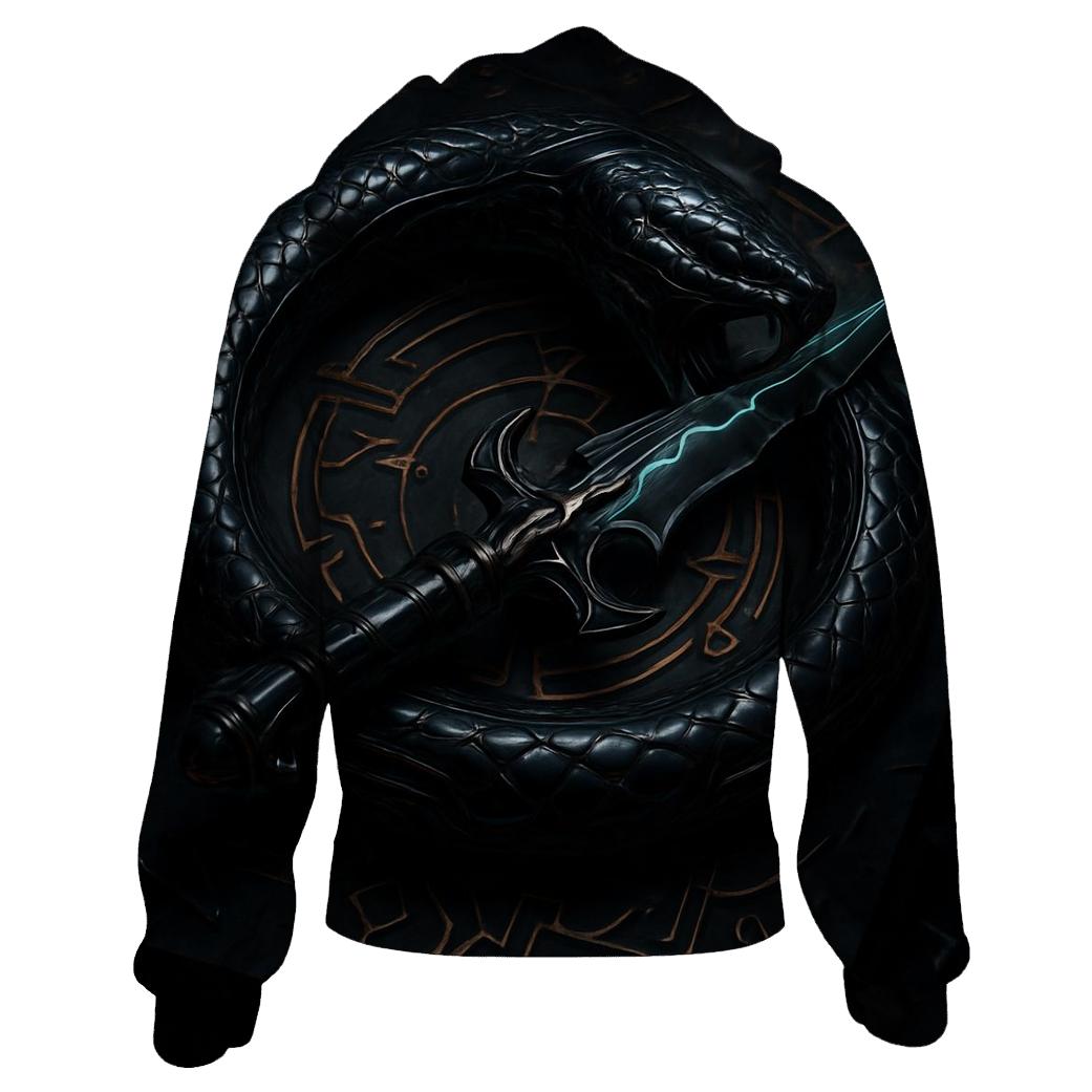 Obsidian Serpent Dagger Oath printed hoodies