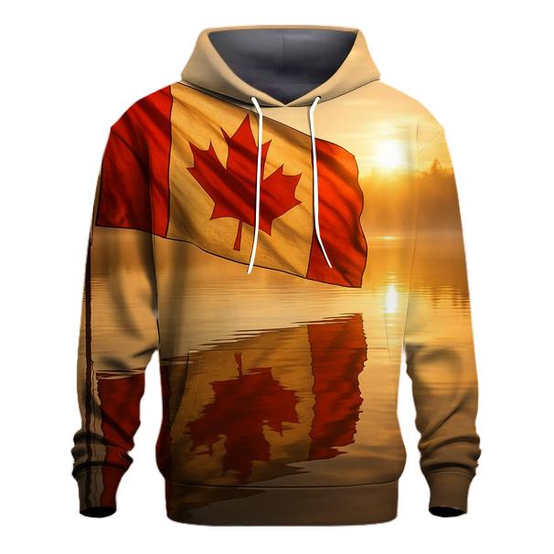 Crimson Maple Reflection Canada lightweight hoodies
