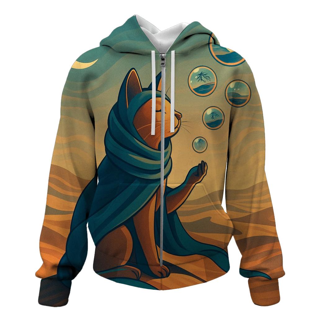 Desert Mirage Nomad Cat designer hoodies